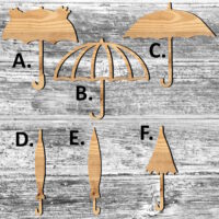 Unfinished Umbrella or Painted Wood Cutouts Set Wooden Umbrella Umbrella Ornament Umbrella Shape Sign Decor Solid Wood Fall Time Autumn G2