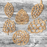 Unfinished Pinecone Painted Wood Cutouts Set Wooden Pine Cones Pine Cone Ornament Pinecone Shape Sign Decor Solid Wood Fall Time Autumn