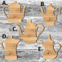 Unfinished Teapot or Painted Wood Cutouts Set Wooden Tea Kettle Tea Pot Ornament Teapot Shape Sign Decor Solid Wood Fall Time Autumn G2