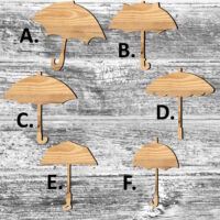 Unfinished Umbrella or Painted Wood Cutouts Set Wooden Umbrella Umbrella Ornament Umbrella Shape Sign Decor Solid Wood Fall Time Autumn